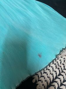 Turquoise Pleated Top