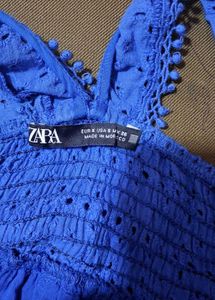 Blue Eyelet Maxi Dress