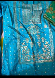 New Pure Silk Suit With Heavy Dupatta