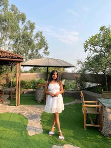 White Backless Frock