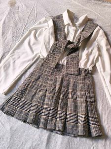 Korean Plaid Jumper Dress
