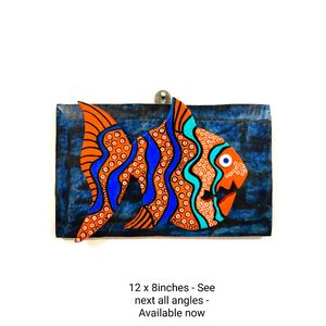 Set of 2 Wooden Fish Wall Arts