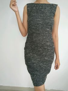 Party Wear Black Mid Silver Glitter Dress..Bust -3
