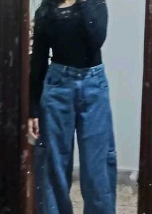 SARFARAAS Women Wide Leg High Rise Jeans