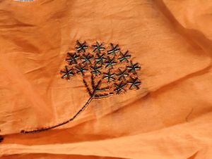 Orange Kurta Material