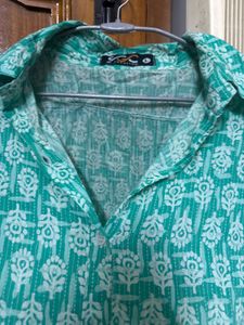 Green Printed Shirt