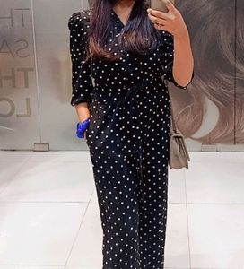 Black Polka Dot Stunning Jumpsuit