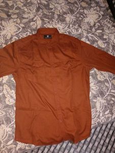 Stylish Men's Rust Casual Shirt