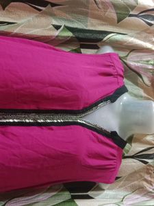 Pink Embellished Sleeveless Top