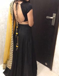 Black Lehanga 3 Piece Set