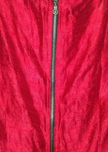 Red &amp; Gold Embroidered Anarkali Dress