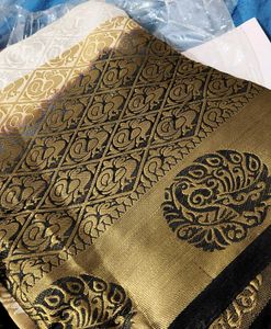 woven banarasi silk blend saree