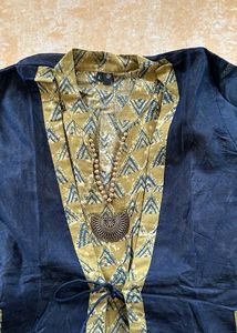 Olive Green Kurti With Attached Jacket