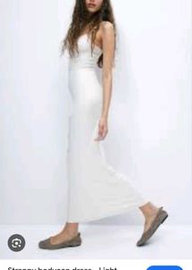 H&M White Maxi Slip Dress