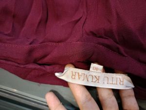 Maroon Flared Palazzo Pants