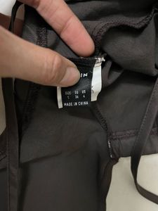 Brown Cropped Tie Top