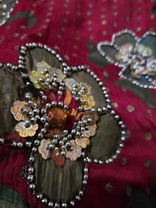 Elegant Red Floral Kurta Set