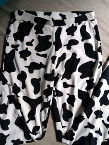 Cow Print Crop Top &amp; Leggings Set