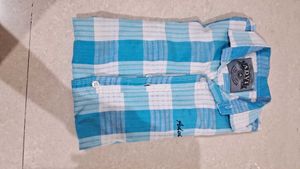 Blue &amp; White Checkered Shirt