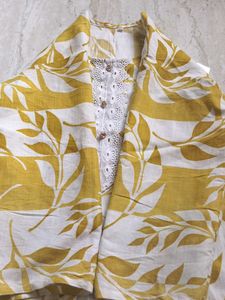 Yellow Cotton Kurti