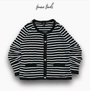 H&M Striped Cardigan Sweatshirt