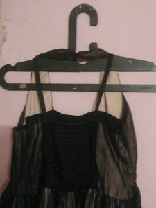 Black And Pink Colour Gown