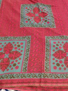 Pink With Grey Combination Sari