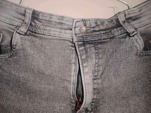Gray Denim Shorts
