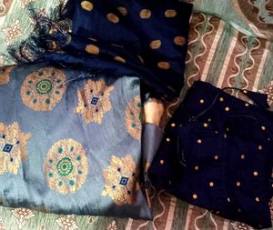 Elegant Blue &  Grey Langha Choli