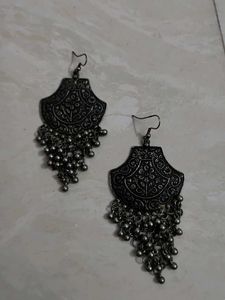 Oxidized Dangle Earrings