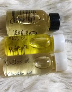 castor &amp; olive oil shots ,3 Bottles