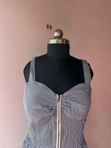 Stripped Peplum Top