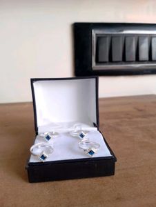 Blue Diamond Toerings Pure Silver