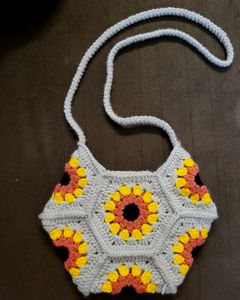 Crochet Hexagon Sling Bag
