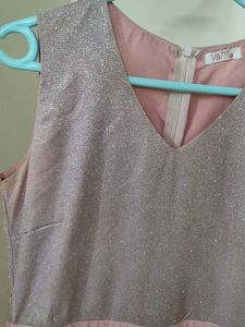 Pink jumpsuit Maxi Dress with cape style b