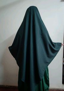 Beautiful Bottle Green Uper Khimar Or Hijab