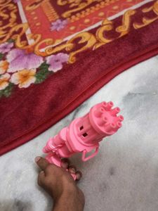 Pink Bubble Gun Toy