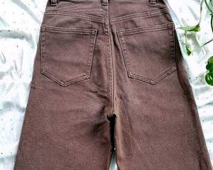 H&amp;M Brown Wide Leg Jeans