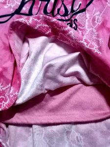 Pink Floral Cold Shoulder Top