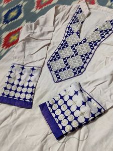Elegant White Embroidered Kurta