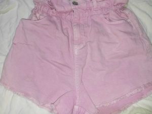 Pink Denim Shorts