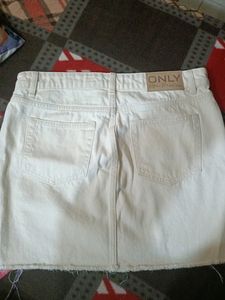 Off White Denim Skirt