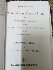 Boenninghausen&#39;s Therapeutic Pocket Book