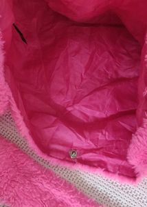 Hot Pink Fuzzy Shoulder Bag