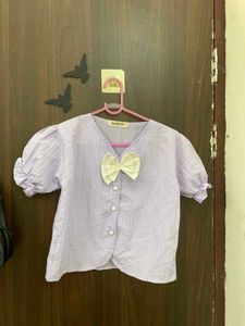 lavender bow top💜