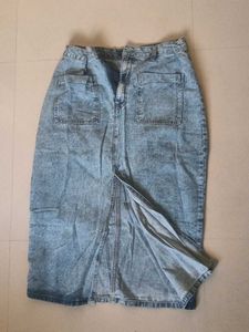 Denim Midi Skirt