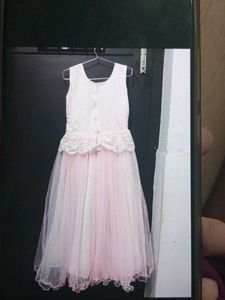Pink Lace Tulle Party Dress