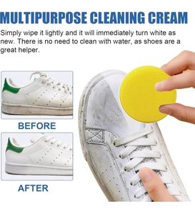 White Shoe Cleaner Cream with Sponge
