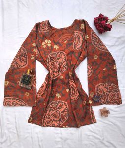 Paisley print Corset back kurti🫶🏻