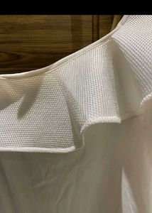 White Ruffle One-Shoulder Bodysuit